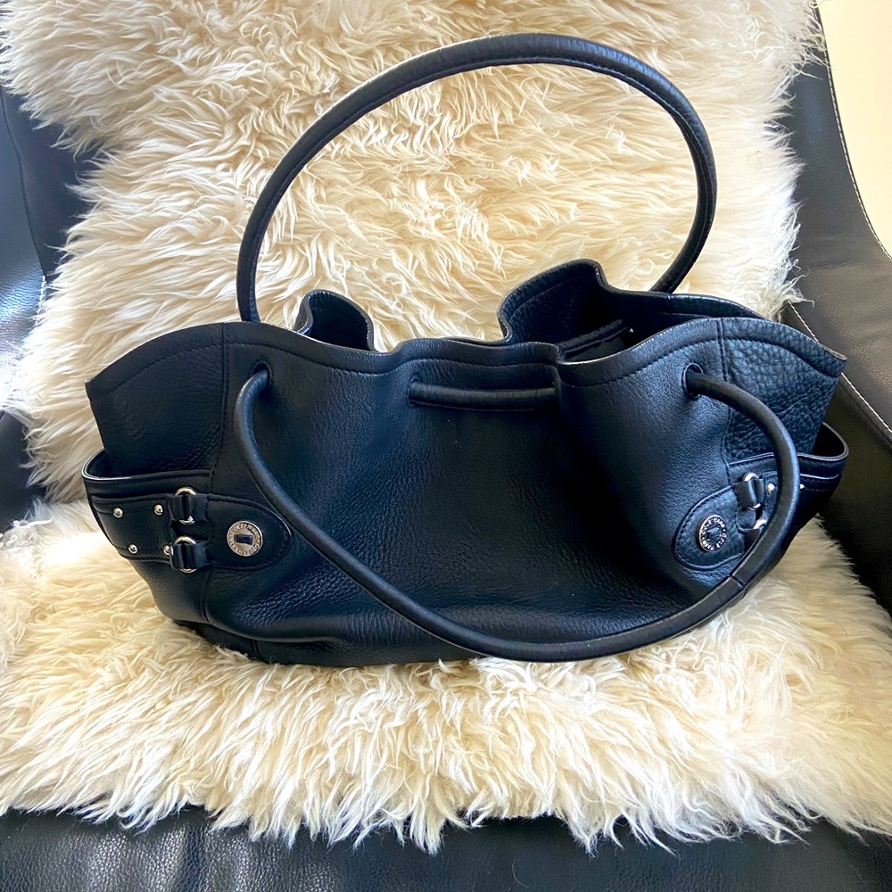Cole Haan Black Denney bag. Pebbled leather v.soft! 20”x 11” Magnetic closure.